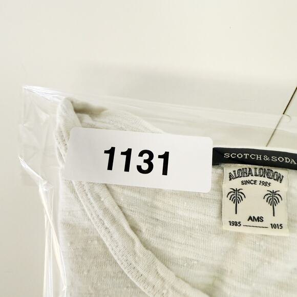 Scotch & Soda Womens Aloha London Britannia Linen Blend Tee Shirt White - M - Picture 7 of 7